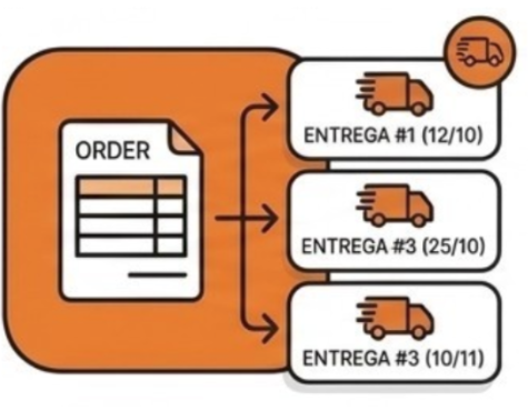 Un pedido, varias entregas programadas